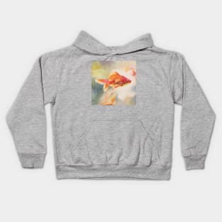 Goldfish painting Kids Hoodie